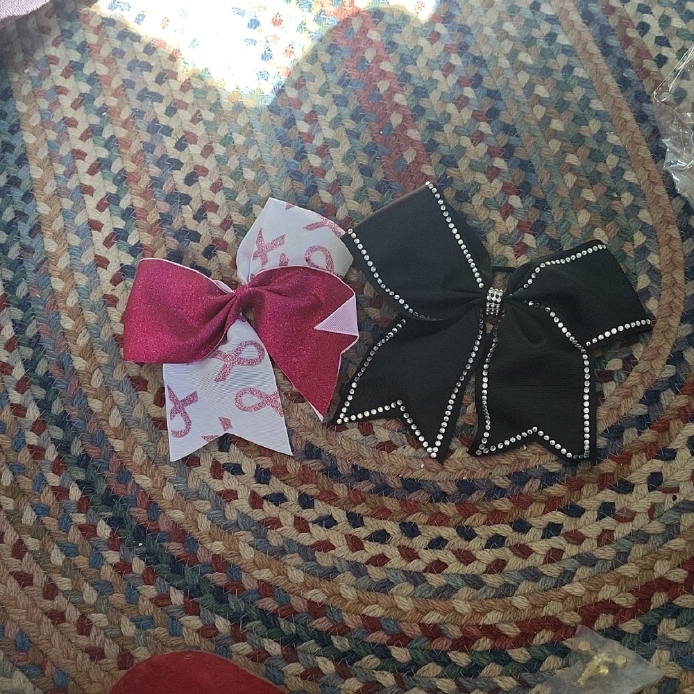 Pink and Black Bow Set for Kids